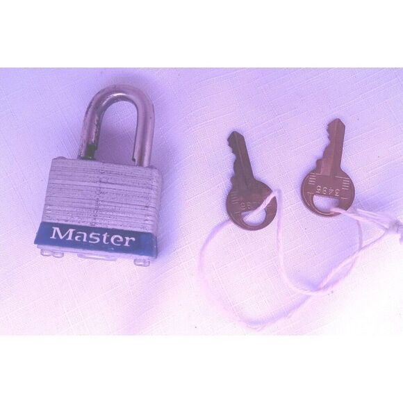 Vintage Other - Master Lock Padlock No 3 Master Lock Milwaukee Wis. 1” Shackle 3485